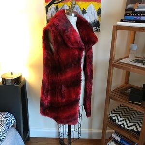 Terry Lewis Ref and Black Faux Fur Vest